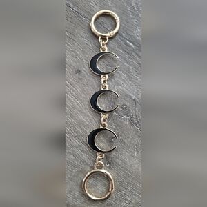 Gold and Black "C" Extender Chain 6"